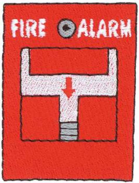Picture of Fire Alarm Machine Embroidery Design