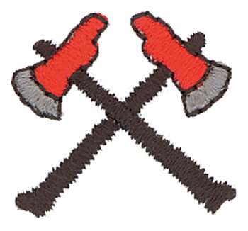 1 inch Crossed Axes Machine Embroidery Design