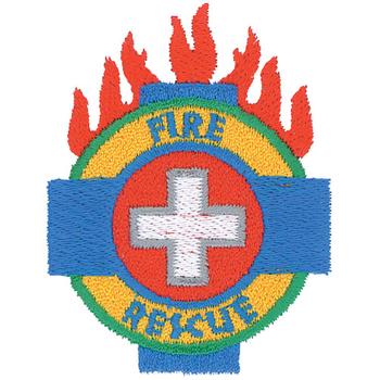 Fire Rescue Preserver Machine Embroidery Design