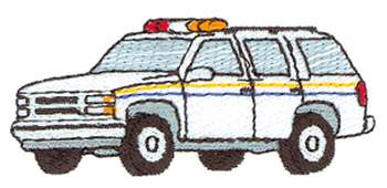 Police Vehicle Machine Embroidery Design
