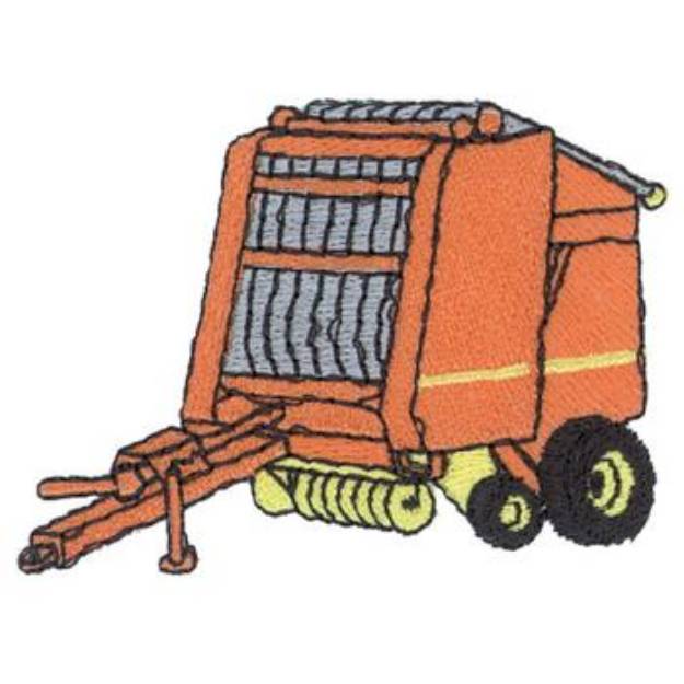 Picture of Round Baler Machine Embroidery Design