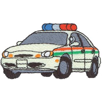 Police Cruiser Machine Embroidery Design