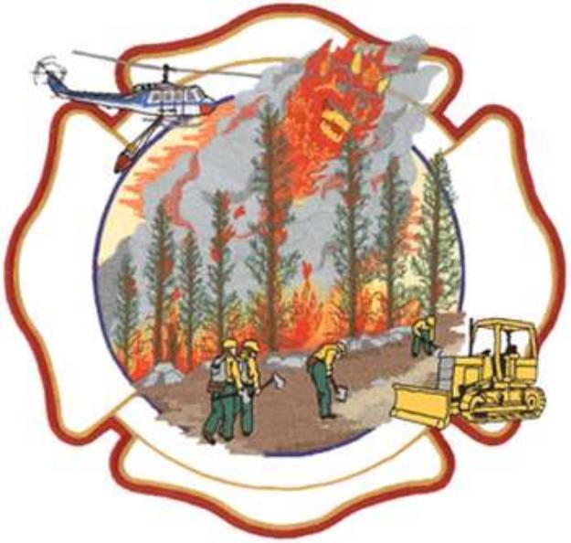 Picture of Forest Fire Scene Machine Embroidery Design
