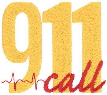 911 Call Machine Embroidery Design