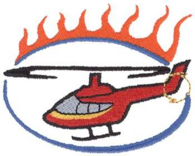 Picture of Helicopter Machine Embroidery Design