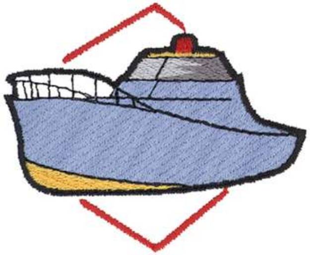 Picture of Rescue Boat Machine Embroidery Design