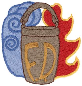 Leather Water Bucket Machine Embroidery Design