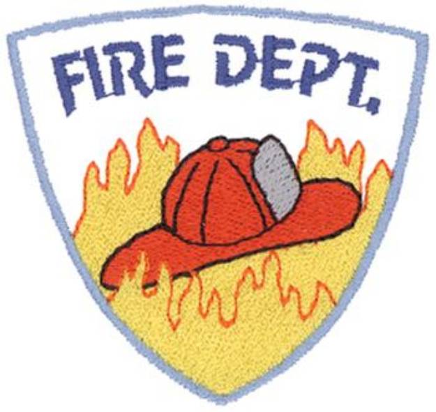 Picture of Fire Department Logo Machine Embroidery Design