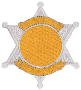 Six Point Star Badge Machine Embroidery Design