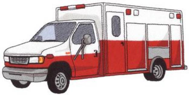 Picture of Fire Rescue Vehicle Machine Embroidery Design