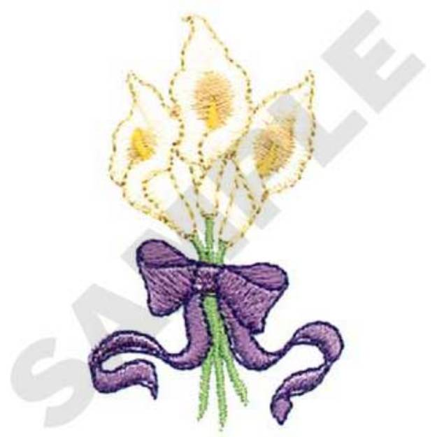Picture of Calla Lilies Bouquet Machine Embroidery Design