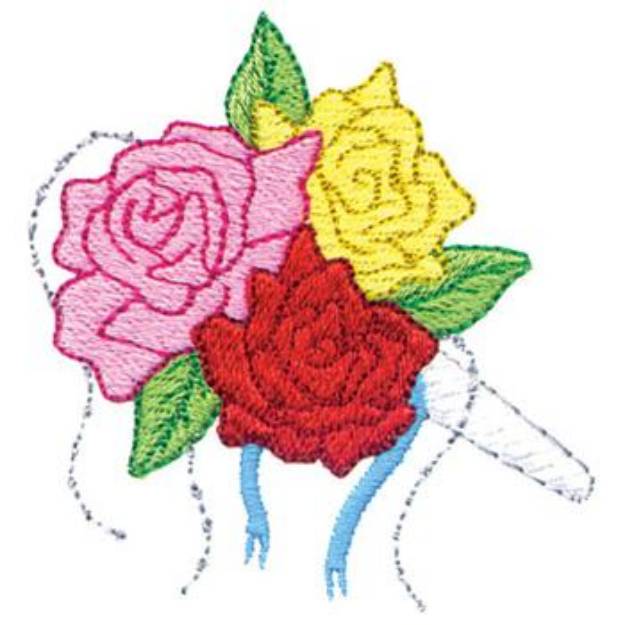 Picture of Wedding Bouquet Machine Embroidery Design