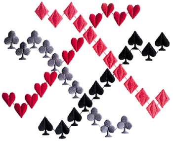 Playing Cards Machine Embroidery Design