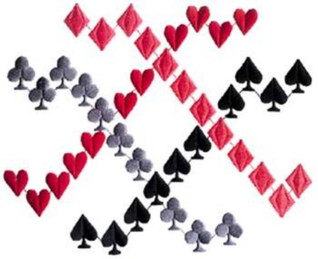 Picture of Playing Cards Machine Embroidery Design