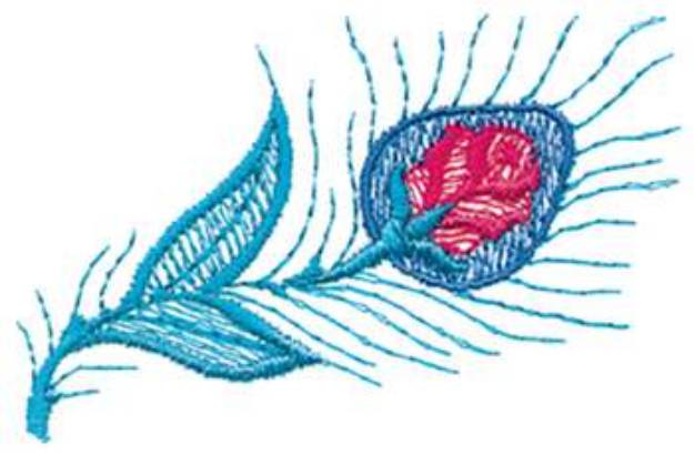 Picture of Rose Feather Machine Embroidery Design