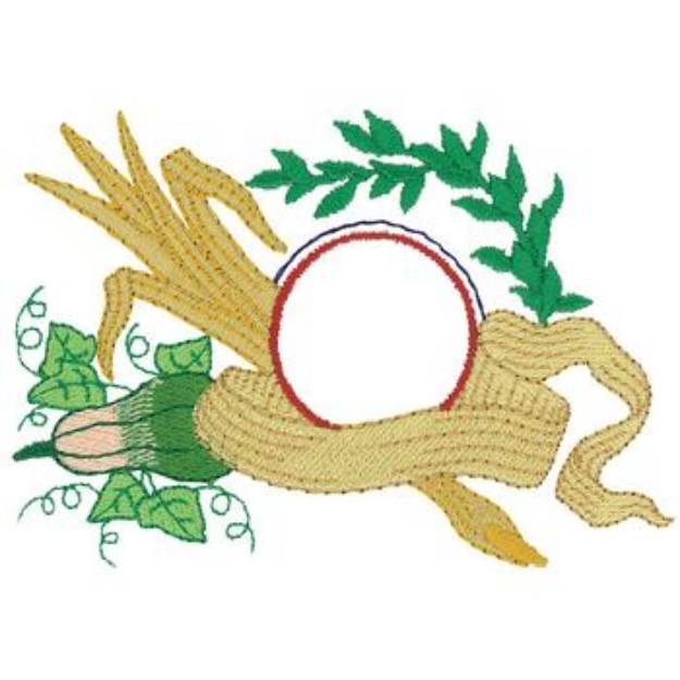 Picture of Small Plant Life Crest Machine Embroidery Design