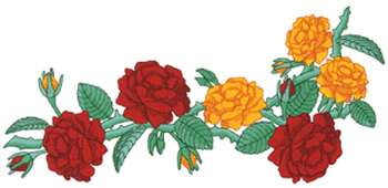 Rose Vine Machine Embroidery Design