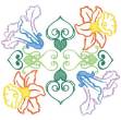 Picture of Floral Scroll Design Machine Embroidery Design