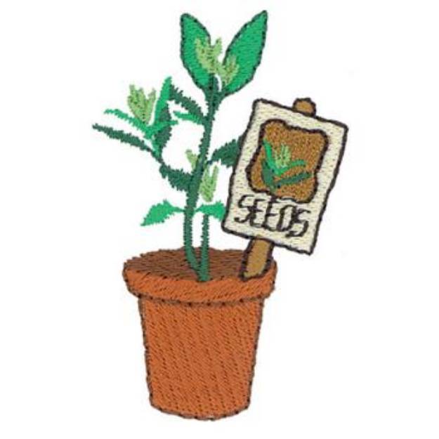 Picture of Bay Leaves Seeds Machine Embroidery Design