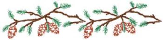 Picture of Pine Branch Machine Embroidery Design