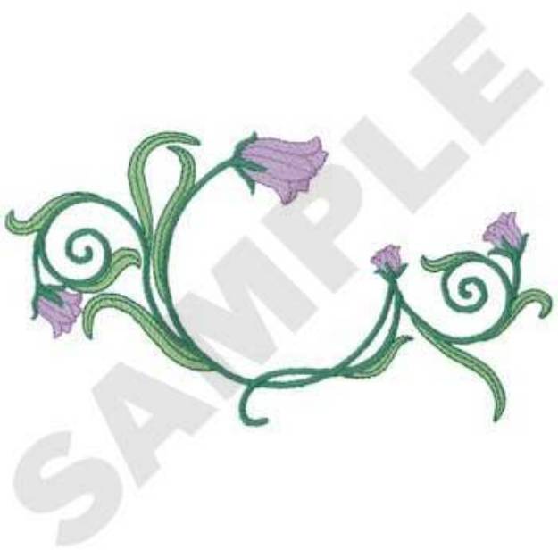 Picture of Floral Scroll Border Machine Embroidery Design