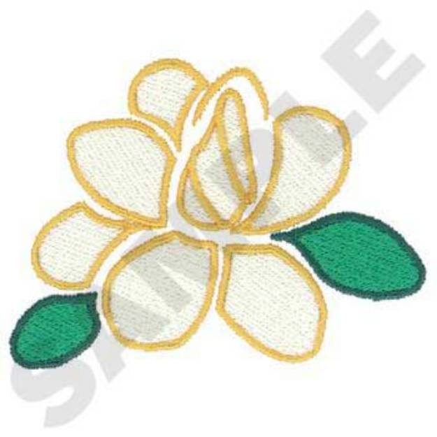 Picture of Magnolia Outline Machine Embroidery Design