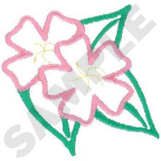 Picture of Apple Blossom Outline Machine Embroidery Design