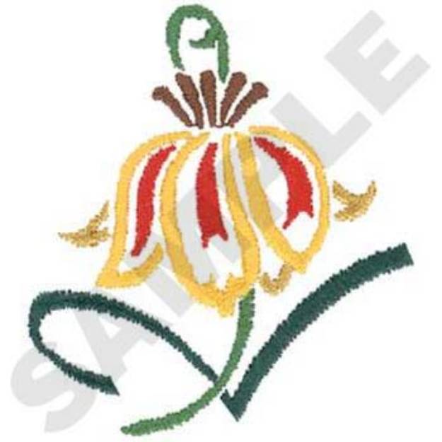 Picture of Coneflower Outline Machine Embroidery Design