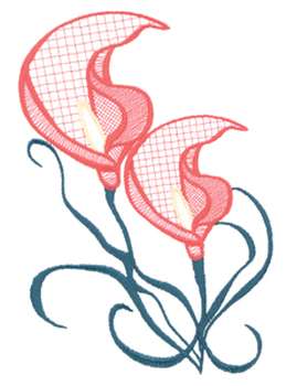 Calla Lilies Machine Embroidery Design