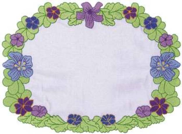 Picture of Flower Border Applique Machine Embroidery Design