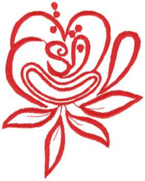 Picture of Lotus Outline Machine Embroidery Design