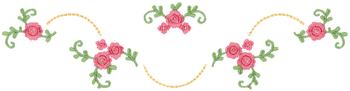Rose Flower Chain Machine Embroidery Design