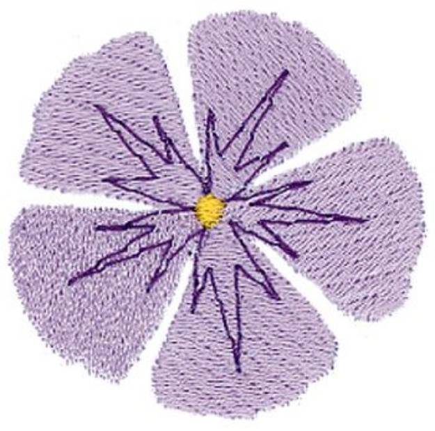 Picture of Purple Pansy Machine Embroidery Design