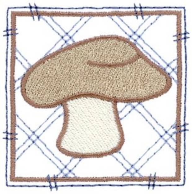 Picture of Patchwork Mushroom Machine Embroidery Design