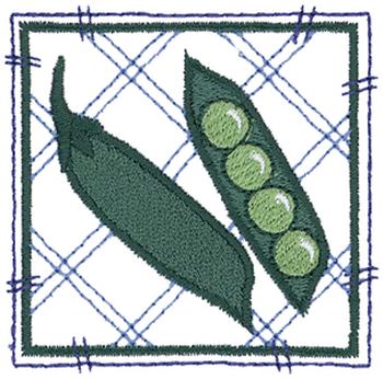 Peas Patchwork Square Machine Embroidery Design