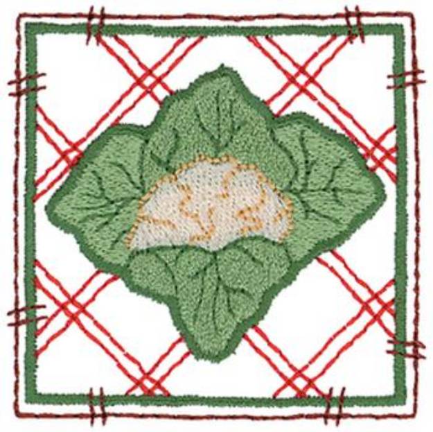 Picture of Cauliflower Patchwork Square Machine Embroidery Design