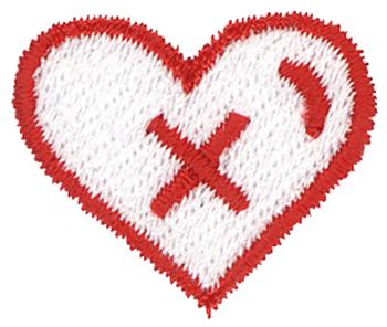 Heart Button Machine Embroidery Design