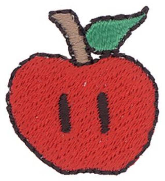 Picture of Apple Button Machine Embroidery Design