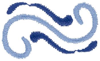 Blue Scroll Accent Machine Embroidery Design