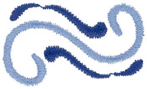 Picture of Blue Scroll Accent Machine Embroidery Design