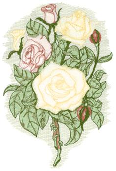 Roses Bouquet Machine Embroidery Design
