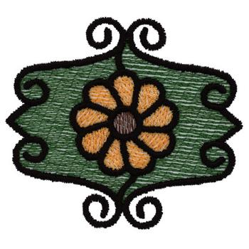 Stain Glass Floral Machine Embroidery Design