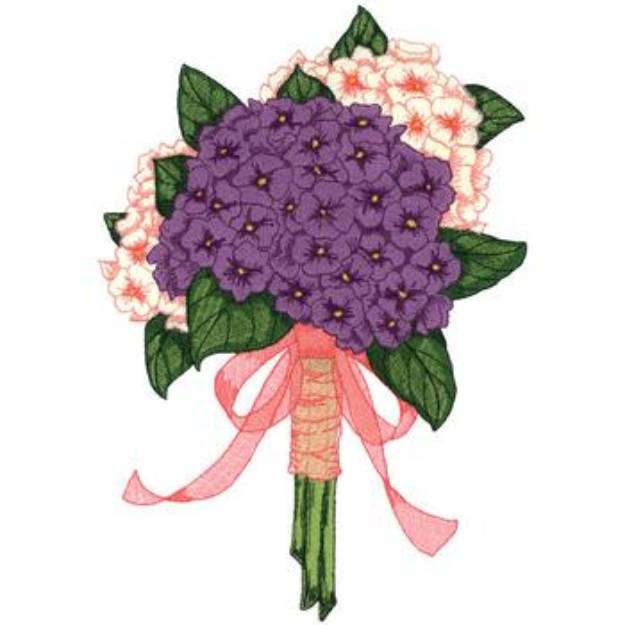 Picture of Hydrangea Bouquet Machine Embroidery Design