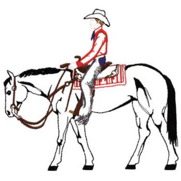 Picture of Western Pleasure Rider Machine Embroidery Design