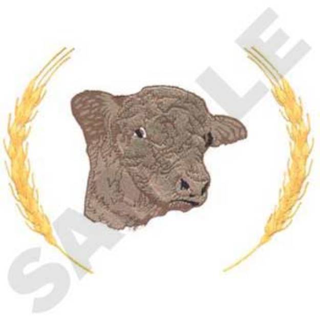 Picture of Steer Head Machine Embroidery Design