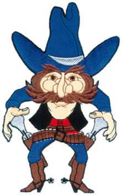 Picture of Cartoon Cowboy Machine Embroidery Design