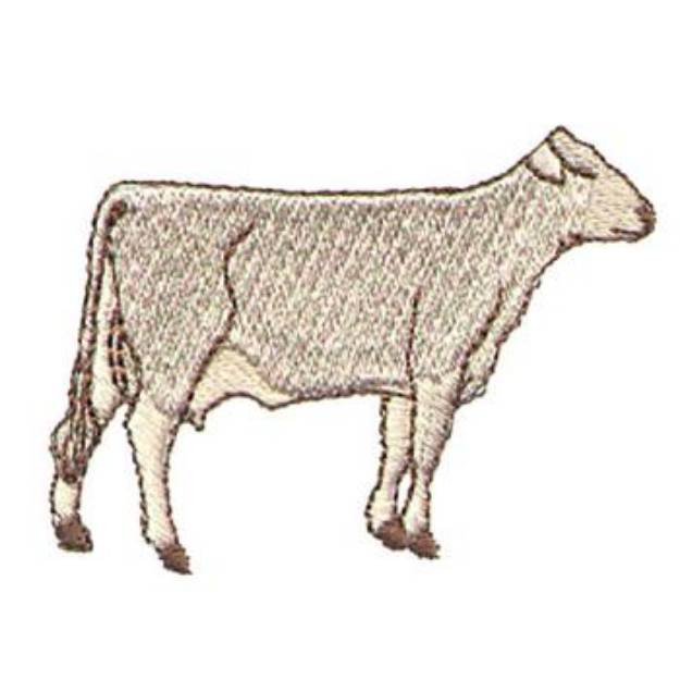 Picture of Brown Swiss Cow Machine Embroidery Design
