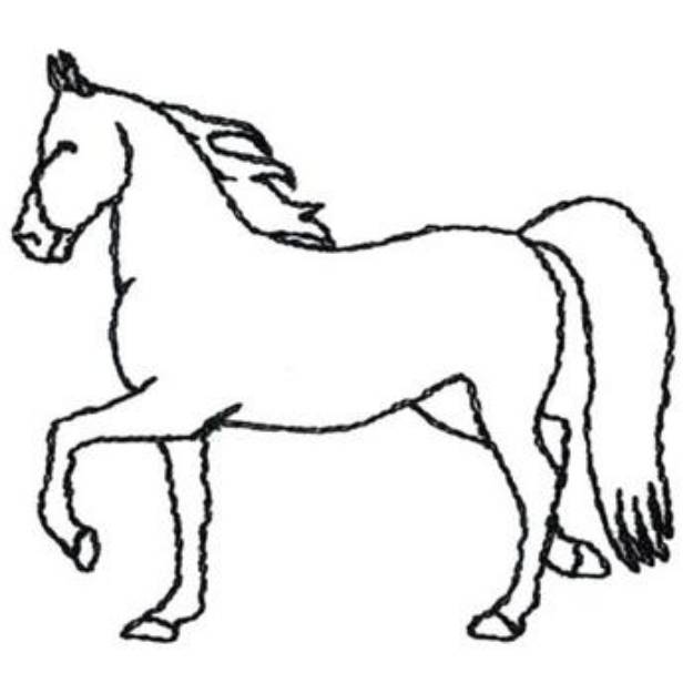 Picture of Tennessee Walker Outline Machine Embroidery Design