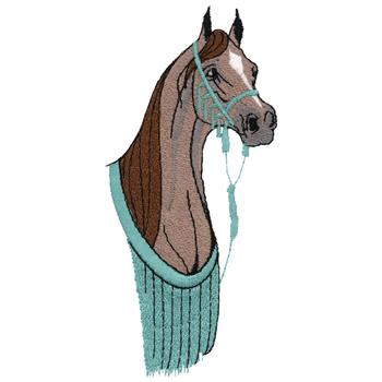 Arabian Horse Head Machine Embroidery Design