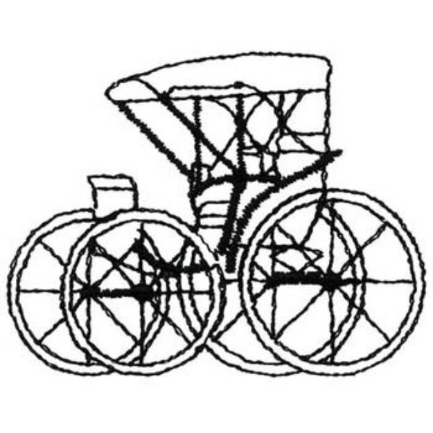 Picture of Buggy Outline Machine Embroidery Design
